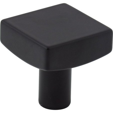 JEFFREY ALEXANDER 1-1/8" Overall Length Matte Black Square Dominique Cabinet Knob 845MB